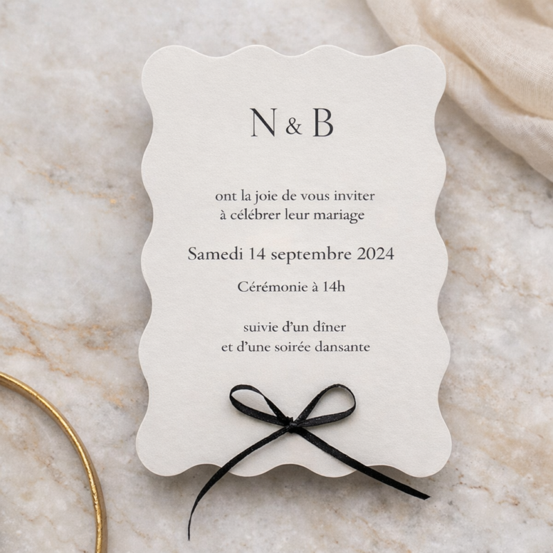 Cartes de table ruban - 10 pcs