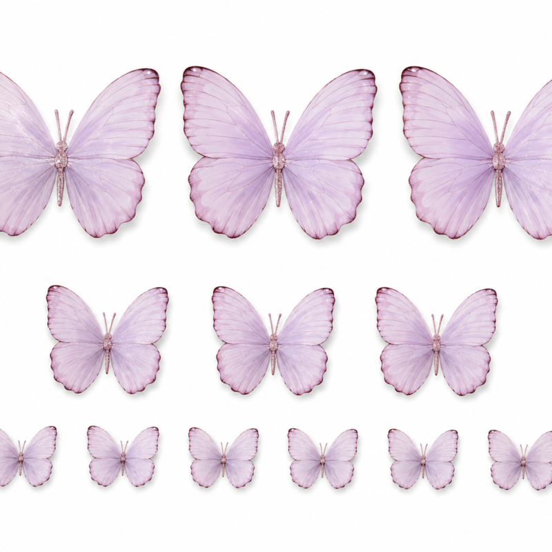Lot papillons décoratifs - 10 pcs