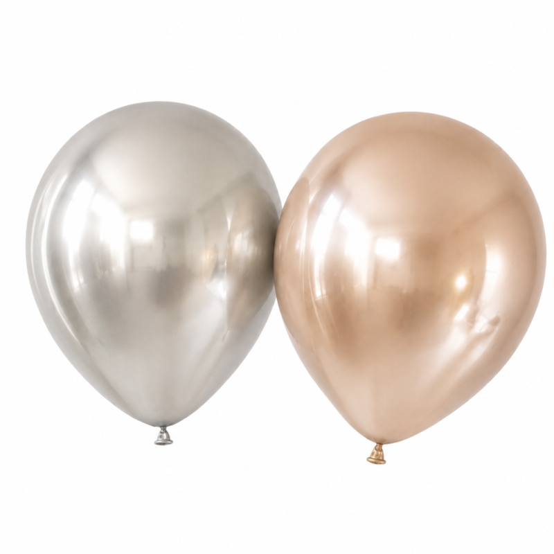 Ballons ronds chromés 40 cm Sempertex (15pcs)